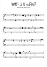 Téléchargez l'arrangement pour piano de la partition de suisse-hymne-neuchatelois en PDF